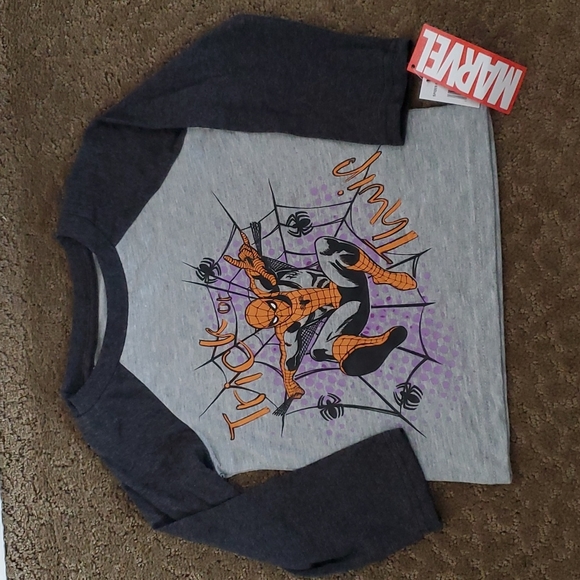 Toddler Boys SPIDER-MAN "Trick or Thwip" Halloween T-Shirt Size 2T 3T 4T NWT - Picture 1 of 2